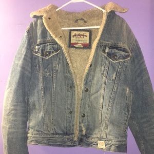 Abercrombie & Fitch Distressed Denim Jacket